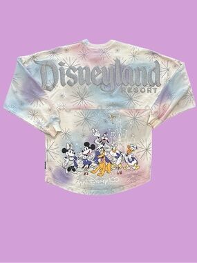 Mickey & Friends 100 yr Anniversary Pastel tie dye Disneyland spirit jersey XS